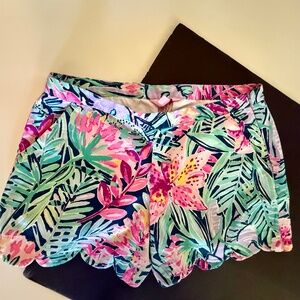 **Lilly Pulitzer Colorful Floral Print Shorts**